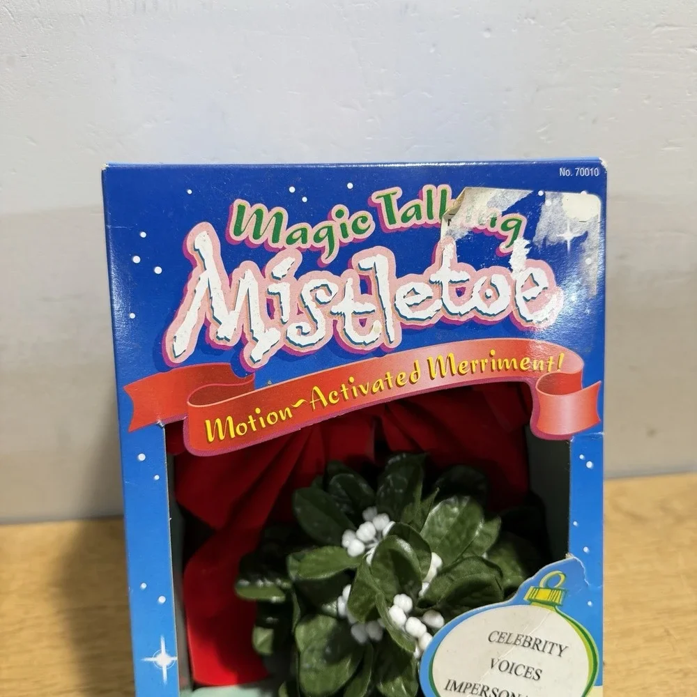 Magic Talking Mistletoe Animated Christmas Ornament Decoration N2 Toys 2002‎ New